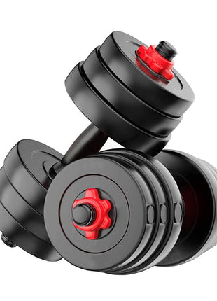 Kore 20 KG PVC-DM COMBO16 (3Kg X 4 Plates + 2Kg X 4 Plates) Home Gym Dumbbells Kit, Black 