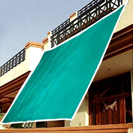 Kuber Industries Dark Green Sun Shade Sail Square Canopy | Agro Net/Shade for Balcony & Garden | Permeable UV Block Fabric Durable Outdoor-10 x 5 ft. (Green) 