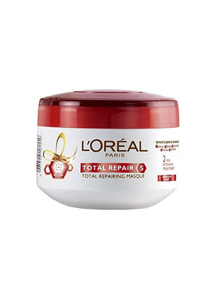 L'Oreal Paris Hair Mask, For Damaged and Weak Hair, With Pro-Keratin + Ceramide, Total Repair 5, 200ml & L'Oreal Paris Moisture Filling Shampoo, With Hyaluronic Acid, For Dry & Dehydrated Hair, 340ml 