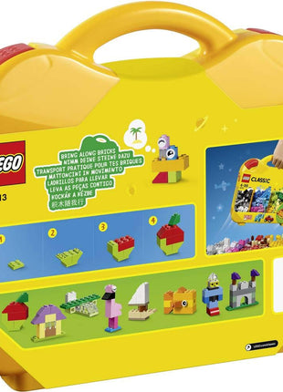 LEGO 10713 Classic Creative Suitcase, Toy Storage, Fun Colourful Basic Building Bricks for Kids, Multicolor (213 pieces) 