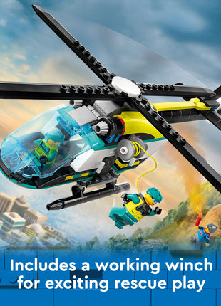 LEGO City Emergency Rescue Helicopter Building Kit 60405 (226 Pieces) 