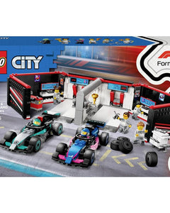 LEGO City F1 Garage & Mercedes-AMG & Alpine Cars Toy Playset 60444 Building Blocks Toys for 7+ Gift for Boys and Girls 