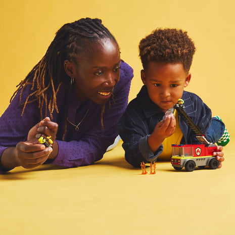 LEGO City Fire Ladder Truck, Firefighter Toy Vehicle Gift for Kids 60463 Building Blocks Toys for 4+ Gift for Boys and Girls 