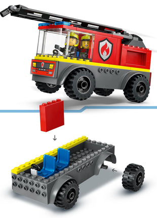 LEGO City Fire Ladder Truck, Firefighter Toy Vehicle Gift for Kids 60463 Building Blocks Toys for 4+ Gift for Boys and Girls 