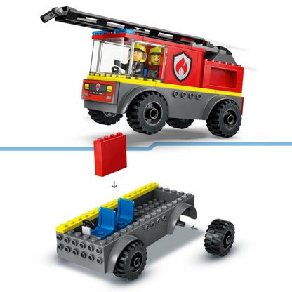 LEGO City Fire Ladder Truck, Firefighter Toy Vehicle Gift for Kids 60463 Building Blocks Toys for 4+ Gift for Boys and Girls 