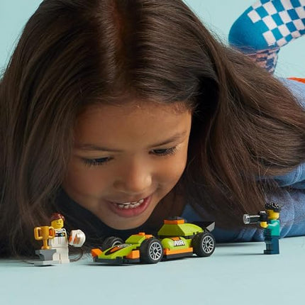 LEGO City Green Race Car Racing Vehicle Toy 60399 (56 Pieces) 