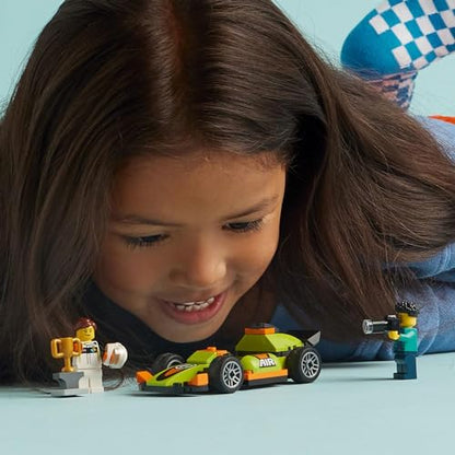 LEGO City Green Race Car Racing Vehicle Toy 60399 (56 Pieces) 