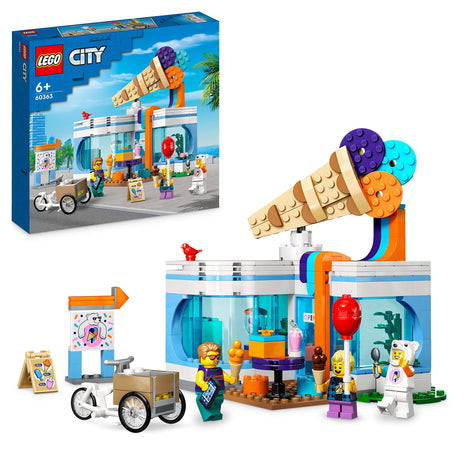 LEGO City Ice-Cream Shop 60363 Building Toy Set for Kids Aged 6+ (296 Pieces) 