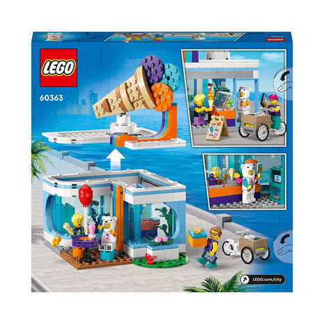 LEGO City Ice-Cream Shop 60363 Building Toy Set for Kids Aged 6+ (296 Pieces) 