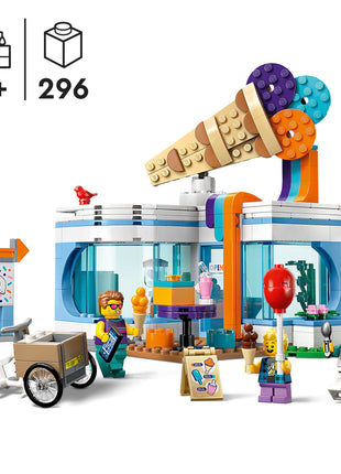 LEGO City Ice-Cream Shop 60363 Building Toy Set for Kids Aged 6+ (296 Pieces) 