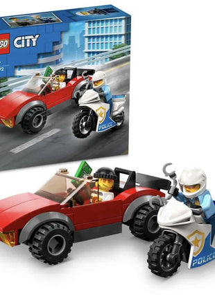 LEGO City Police Bike Car Chase 60392 Building Toy Set (59 Pcs),Multicolor 