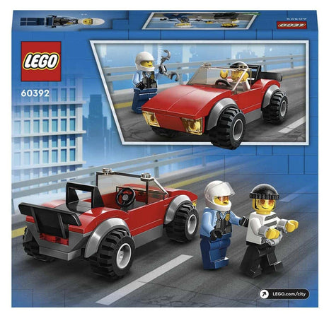 LEGO City Police Bike Car Chase 60392 Building Toy Set (59 Pcs),Multicolor 