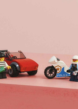 LEGO City Police Bike Car Chase 60392 Building Toy Set (59 Pcs),Multicolor 