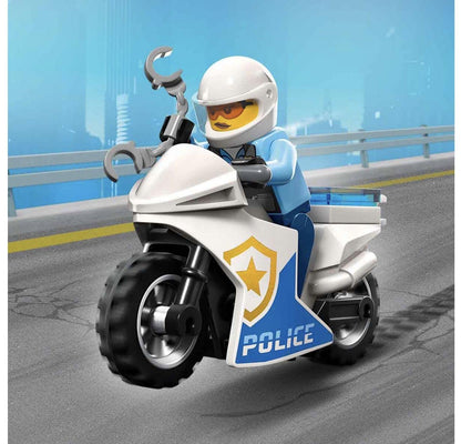 LEGO City Police Bike Car Chase 60392 Building Toy Set (59 Pcs),Multicolor 
