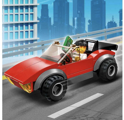 LEGO City Police Bike Car Chase 60392 Building Toy Set (59 Pcs),Multicolor 