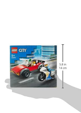LEGO City Police Bike Car Chase 60392 Building Toy Set (59 Pcs),Multicolor 