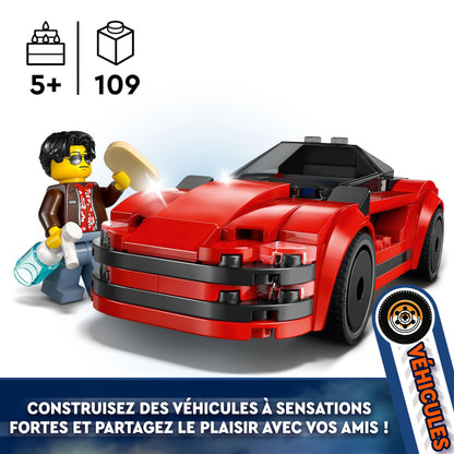 LEGO City Red Sports Car Supercar Toy Vehicle Set 60448 Building Blocks Toys for 5+ Gift for Boys and Girls 