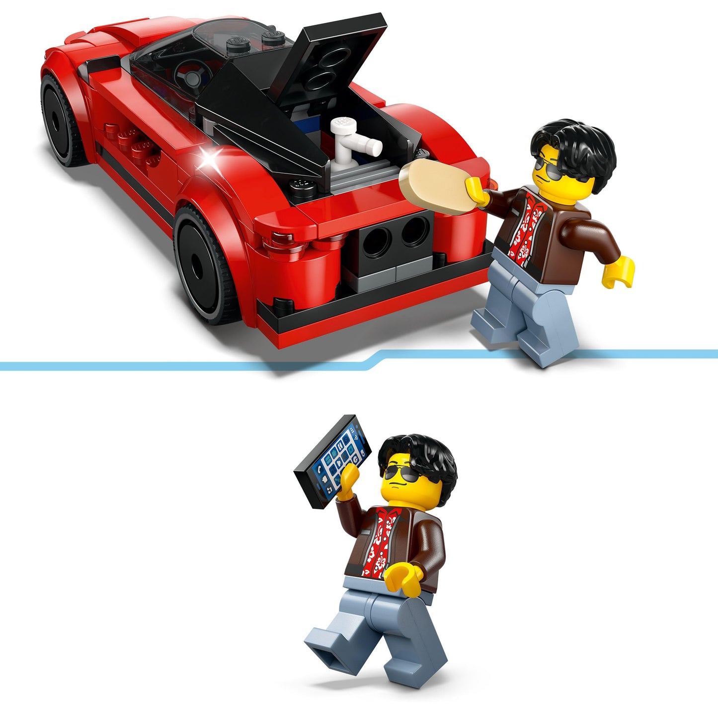 LEGO City Red Sports Car Supercar Toy Vehicle Set 60448 Building Blocks Toys for 5+ Gift for Boys and Girls 