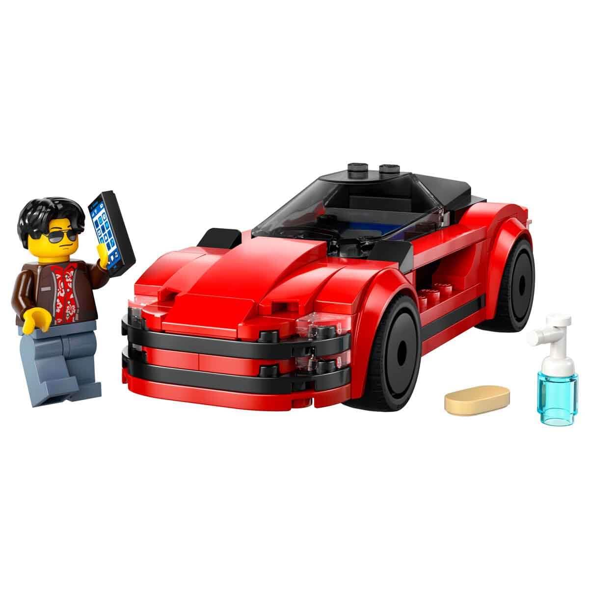 LEGO City Red Sports Car Supercar Toy Vehicle Set 60448 Building Blocks Toys for 5+ Gift for Boys and Girls 