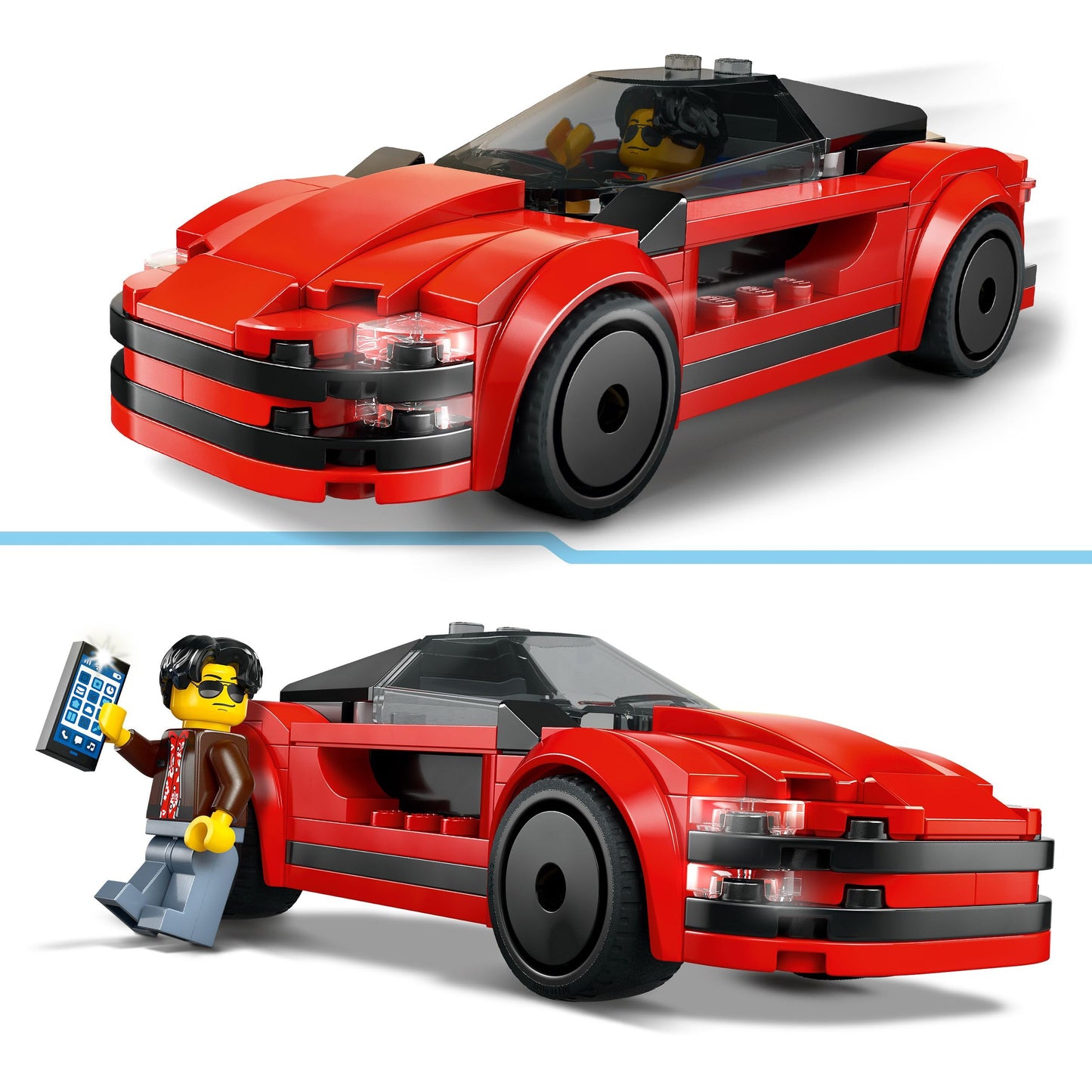 LEGO City Red Sports Car Supercar Toy Vehicle Set 60448 Building Blocks Toys for 5+ Gift for Boys and Girls 