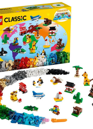 LEGO Classic Around The World 11015 Building Kit; 15 Toys for Kids (950 Pieces), Multi Color 