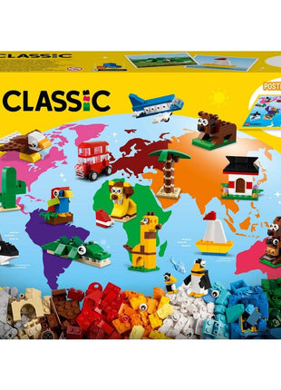 LEGO Classic Around The World 11015 Building Kit; 15 Toys for Kids (950 Pieces), Multi Color 