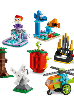 LEGO Classic Bricks&Functions 11019 Kids' Building Kit (500 Pcs),Multicolor 