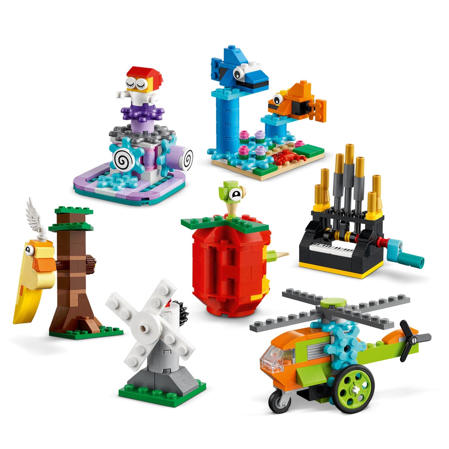 LEGO Classic Bricks&Functions 11019 Kids' Building Kit (500 Pcs),Multicolor 