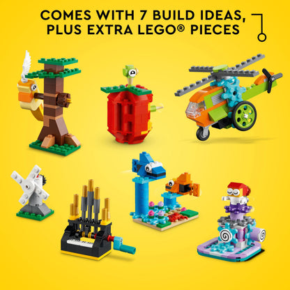 LEGO Classic Bricks&Functions 11019 Kids' Building Kit (500 Pcs),Multicolor 