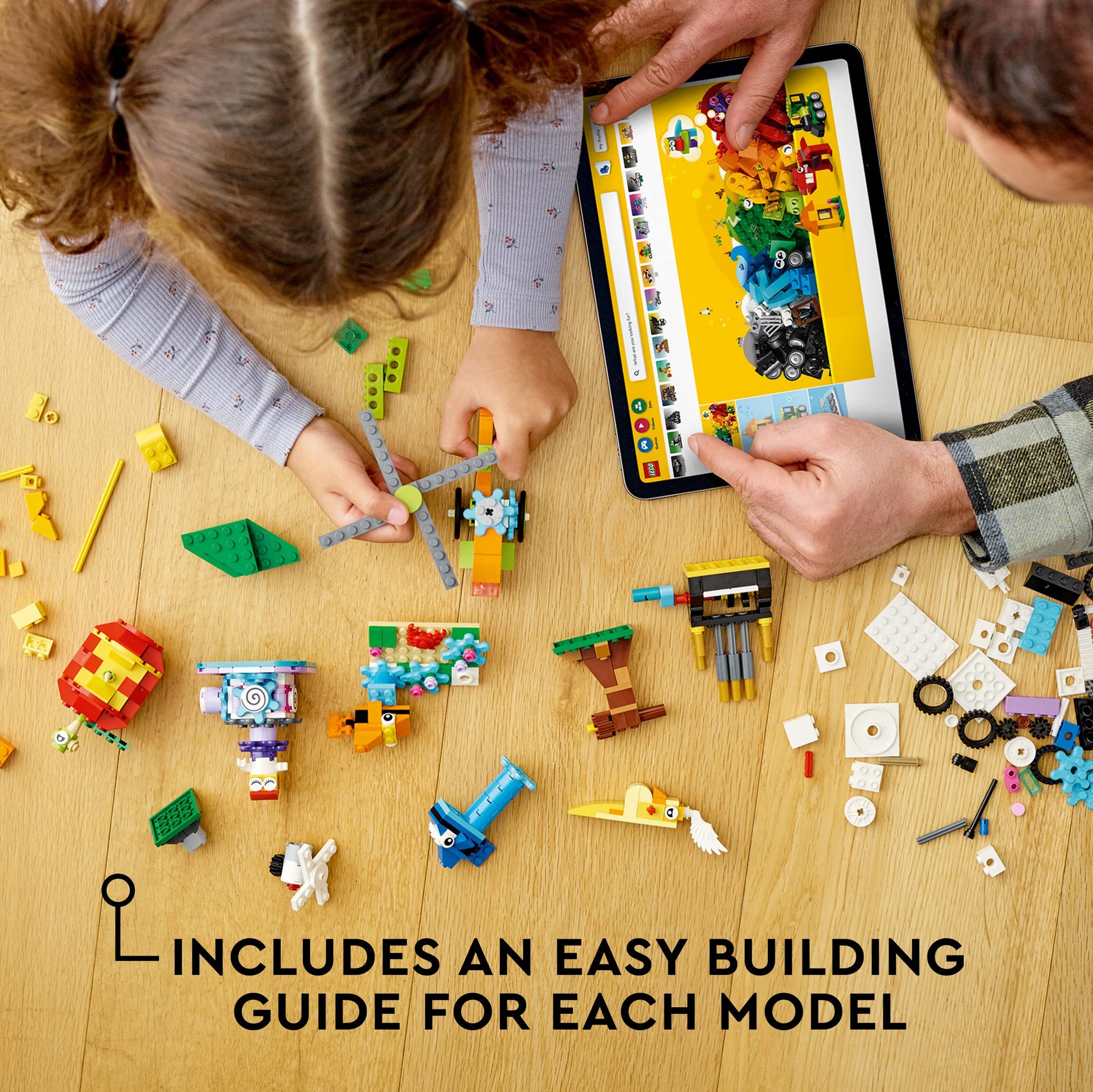 LEGO Classic Bricks&Functions 11019 Kids' Building Kit (500 Pcs),Multicolor 