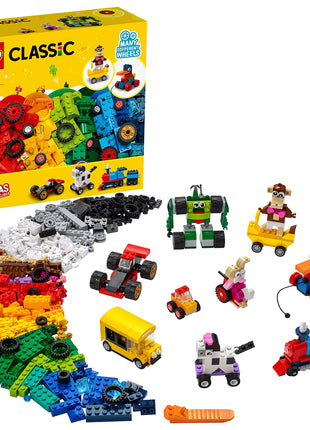 LEGO Classic Bricks&Wheels 11014 Kids' Building Kit (653 Pcs),Multicolor 