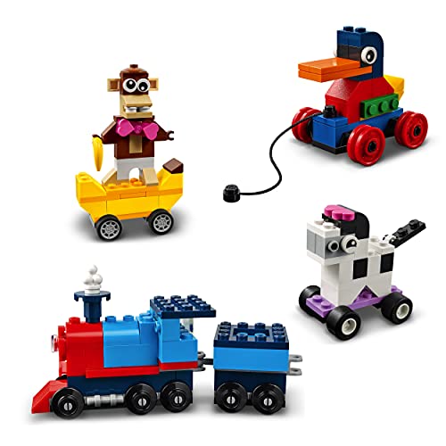 LEGO Classic Bricks&Wheels 11014 Kids' Building Kit (653 Pcs),Multicolor 