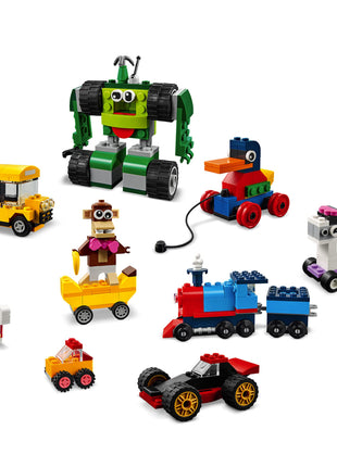 LEGO Classic Bricks&Wheels 11014 Kids' Building Kit (653 Pcs),Multicolor 