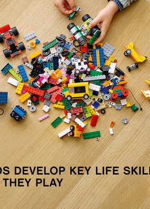 LEGO Classic Bricks&Wheels 11014 Kids' Building Kit (653 Pcs),Multicolor 