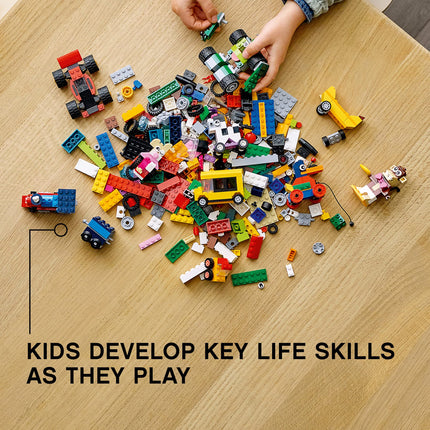 LEGO Classic Bricks&Wheels 11014 Kids' Building Kit (653 Pcs),Multicolor 