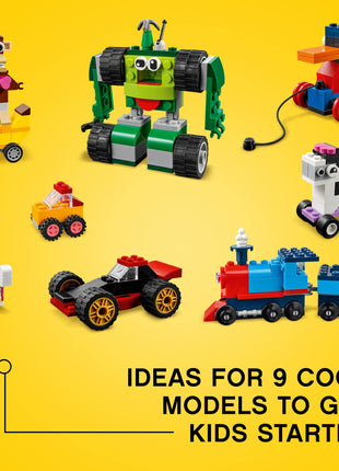 LEGO Classic Bricks&Wheels 11014 Kids' Building Kit (653 Pcs),Multicolor 