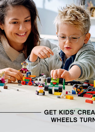 LEGO Classic Bricks&Wheels 11014 Kids' Building Kit (653 Pcs),Multicolor 