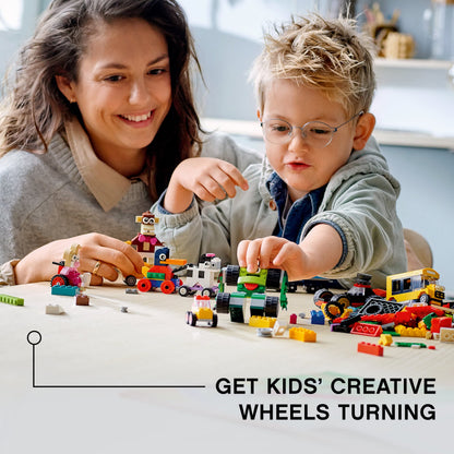 LEGO Classic Bricks&Wheels 11014 Kids' Building Kit (653 Pcs),Multicolor 