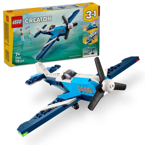 LEGO Creator 3in1 Aircraft: Race Plane Toy Vehicle Playset 31160 Building Blocks Toys for 7+ Gift for Boys and Girls 