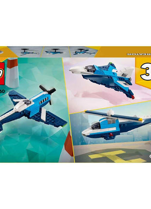 LEGO Creator 3in1 Aircraft: Race Plane Toy Vehicle Playset 31160 Building Blocks Toys for 7+ Gift for Boys and Girls 