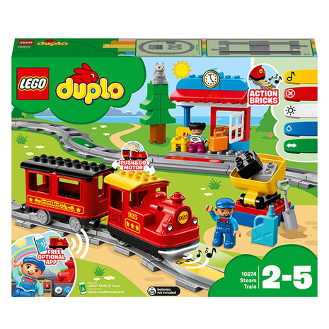 LEGO DUPLO Town Steam Train Building Blocks for Kids 2 to 5 Years (59 Pcs) 10874 