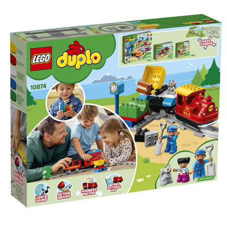 LEGO DUPLO Town Steam Train Building Blocks for Kids 2 to 5 Years (59 Pcs) 10874 
