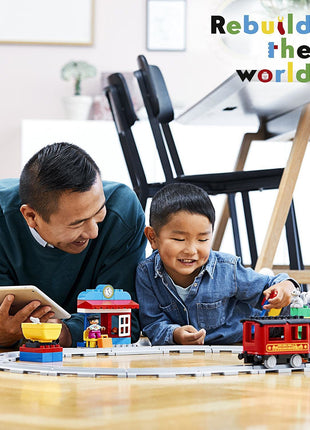 LEGO DUPLO Town Steam Train Building Blocks for Kids 2 to 5 Years (59 Pcs) 10874 