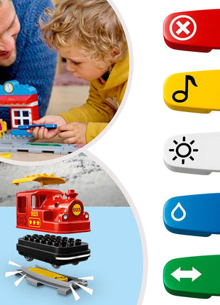 LEGO DUPLO Town Steam Train Building Blocks for Kids 2 to 5 Years (59 Pcs) 10874 