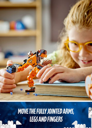 LEGO Marvel Rocket Mech Armour 76243 Building Toy Set (98 Pieces), Multi Color 