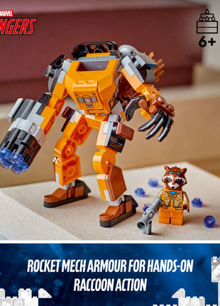 LEGO Marvel Rocket Mech Armour 76243 Building Toy Set (98 Pieces), Multi Color 