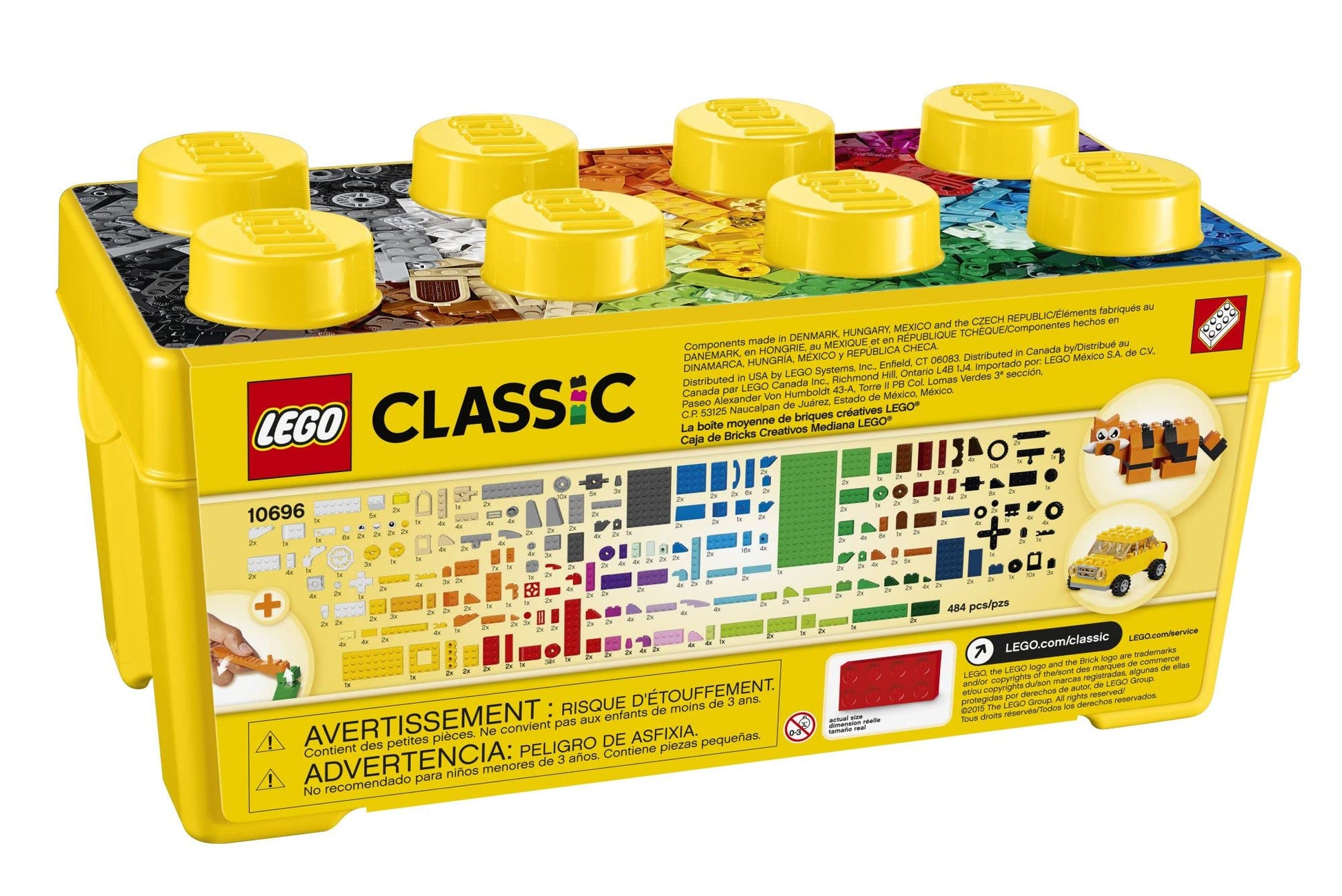 LEGO Medium Creative Brick Box,Creative Thinking,Multicolor, 484 Pcs 
