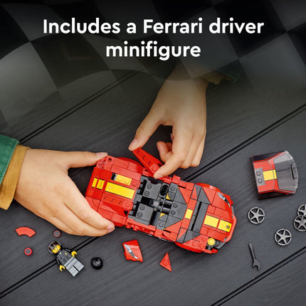 LEGO Speed Champions Ferrari 812 Competizione 76914, Sports Car Toy Model Building Kit, 2023 Series, Collectible Race Vehicle Set, Multi, 261 Pcs 