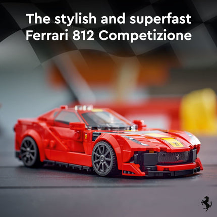 LEGO Speed Champions Ferrari 812 Competizione 76914, Sports Car Toy Model Building Kit, 2023 Series, Collectible Race Vehicle Set, Multi, 261 Pcs 