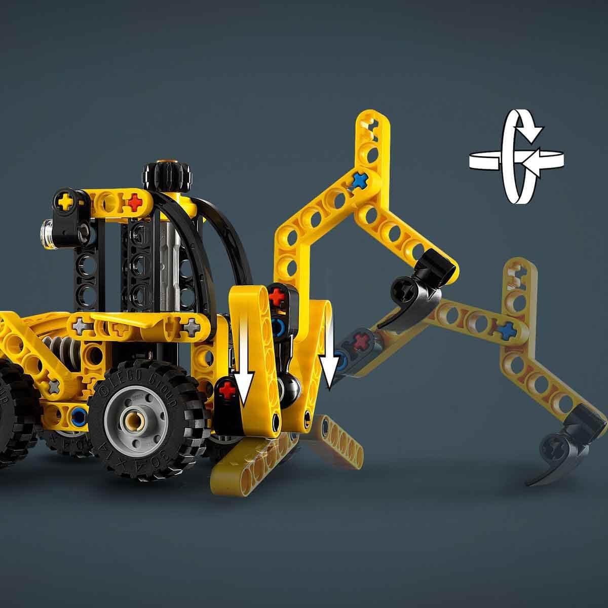 LEGO Technic Backhoe Loader Construction Toy Vehicle Set 42197 Building Blocks Toys for 7+ Gift for Boys and Girls 